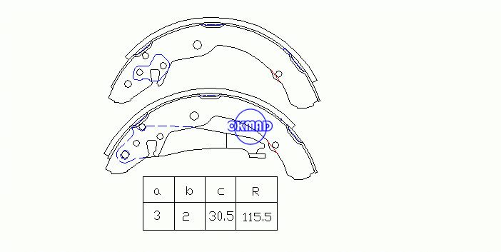 ASSENTO INCA SKODA OCTAVIA ROOMSTER Praktik VW BESOURO CADDY JETTA POLO SANTANA Sapatas de freio de tambor FMSI: 1670-S999 OEM: 1J0698525 FSB549 GS8639, OK-BS347